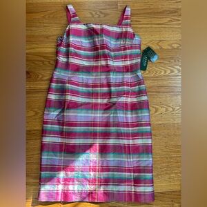 NWT LAUREN Ralph Lauren Multicolor Silk Dress